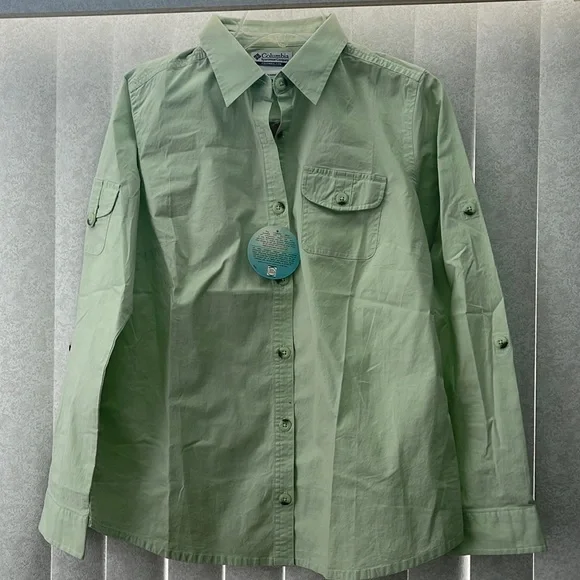 Columbia Womens Sun Goddess Long Sleeve Roll Up Shirt M - Picture 3 of 12